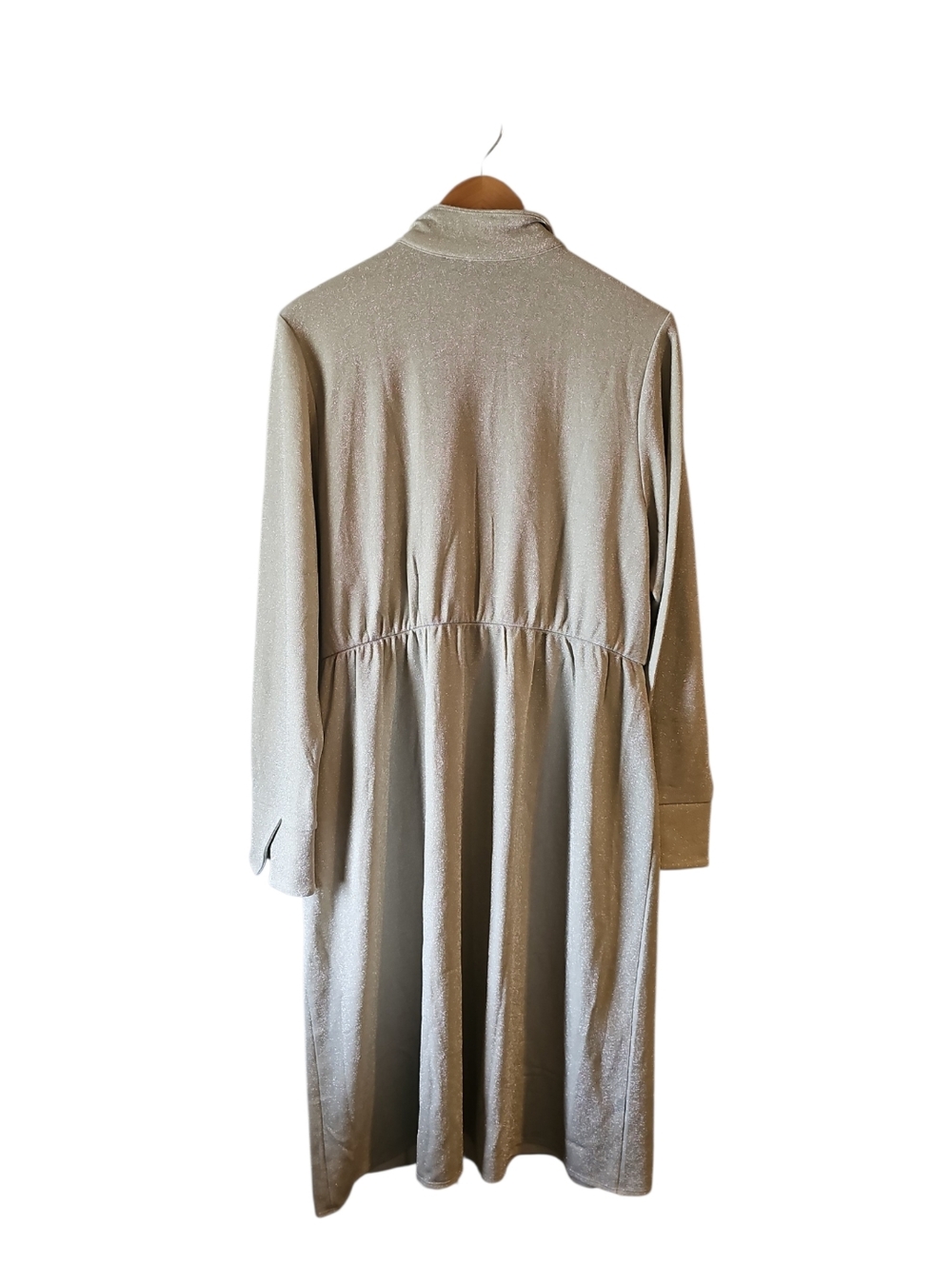 NWT Lane Bryant Lurex Faux-Wrap Collar Midi Dress in Birch Women’s 18/20 $90 - Picture 4 of 8